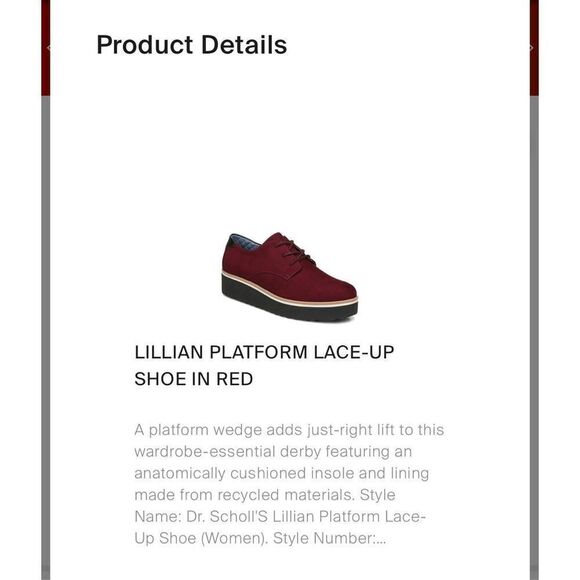 Dr Scholls Burgundy Comfort Slip on Shoes - Picture 4 of 8